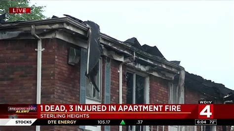 Sterling Heights Apartment Fire Kills 1 Person Youtube