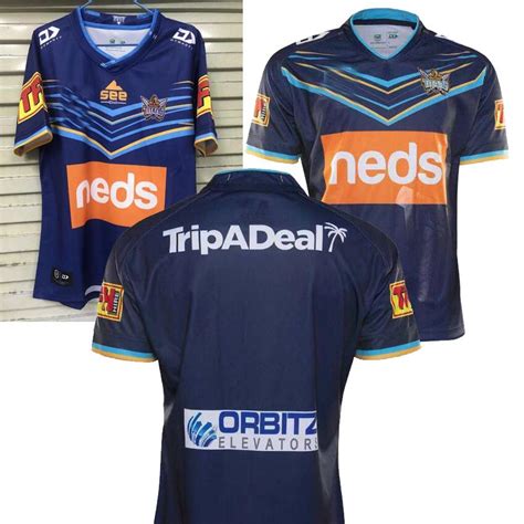 Golden, corroded, tarnished, burnished and lustrous. 2021 2020 GOLD COAST TITANS HOME JERSEY Rugby 2019 BRIMSON ...