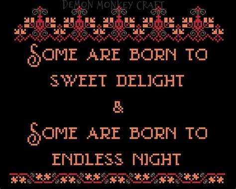 Some Are Born To Sweet Delight Gothic Poetry Cross Stitch Etsy