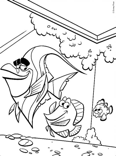 Le dessin représente un poisson clown comme l'est némo. coloriage poisson clown