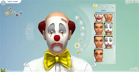My Sims 4 Blog Ts1 Tragic Clown Sim Hair Makeup Outfit And Shoes