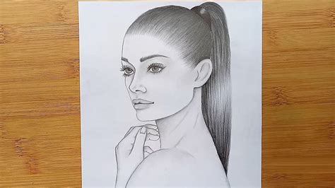 How To Draw A Girl With Ponytail Hairstyle Face Drawing Youtube