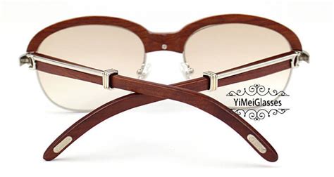 Cartier Wooden Sunglasses Retro Full Frame Ct1116 Yimeiglasses