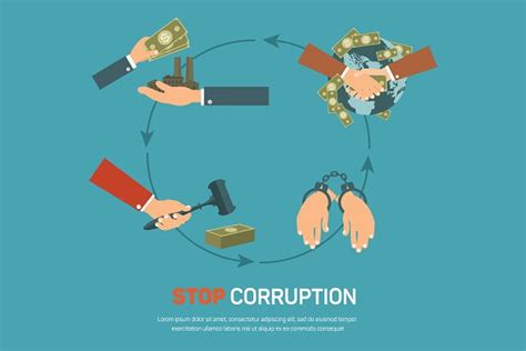 Corruption Infographic Banner Pre Designed Illustrator Graphics