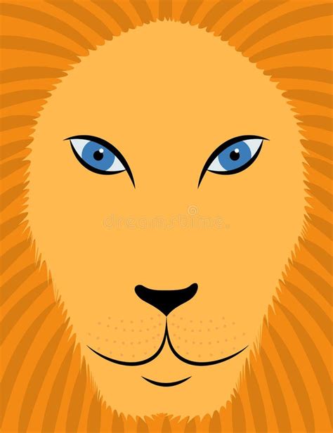 Lion Face Illustration Stock Vector Illustration Of Strength 80072319