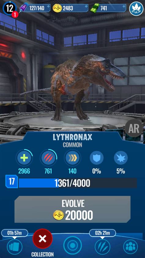 Lord Lythronax Progress Jurassic World Alive Amino