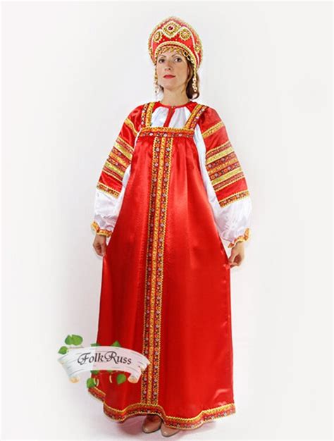 russian traditional silk dress vasilisa for woman silk