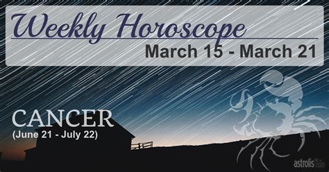 Cancer Weekly Horoscope