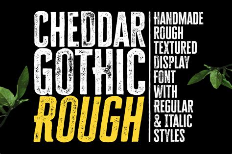 Cheddar Gothic Rough Font Sans Serif Fonts Creative Market