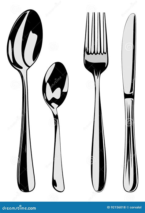 Cutlery Set Illustration Stock Illustration Illustration Of Cooking