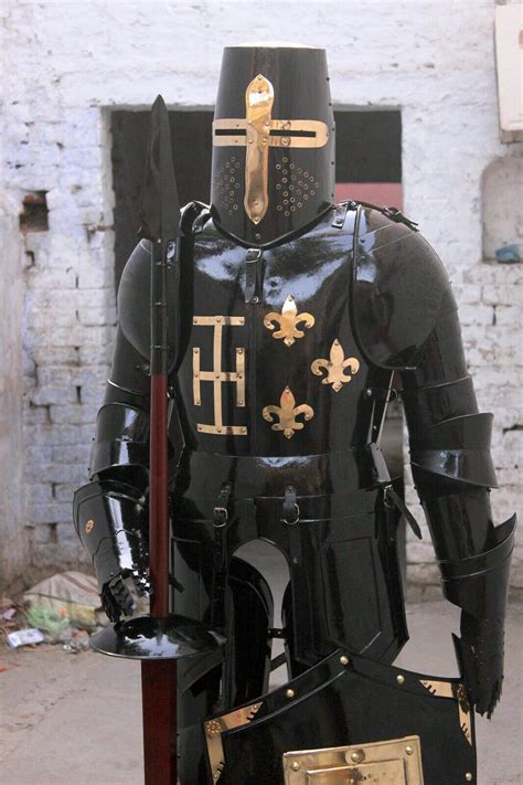 Medieval Knight Suit Of Armor Crusader Combat Full Body Armor Etsy