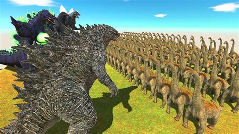 Godzilla Challenge Brachiosaurus Animal Revolt Battle Simulator