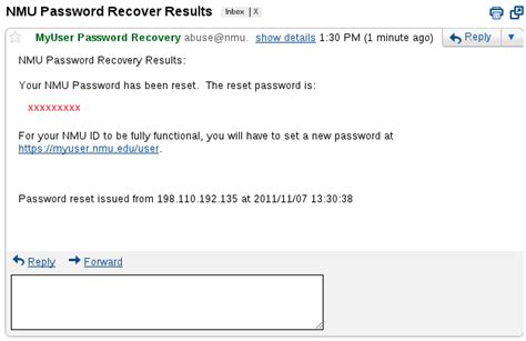 Nmu Password Recovery It Services