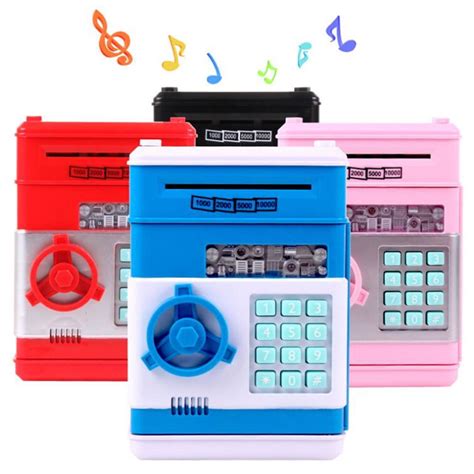 Mini Atm Bank Toy Digital Cash Coin Storage Save Money Box Machine