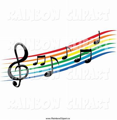 Notes Clipart Colorful Clip Staff Singing Graphics