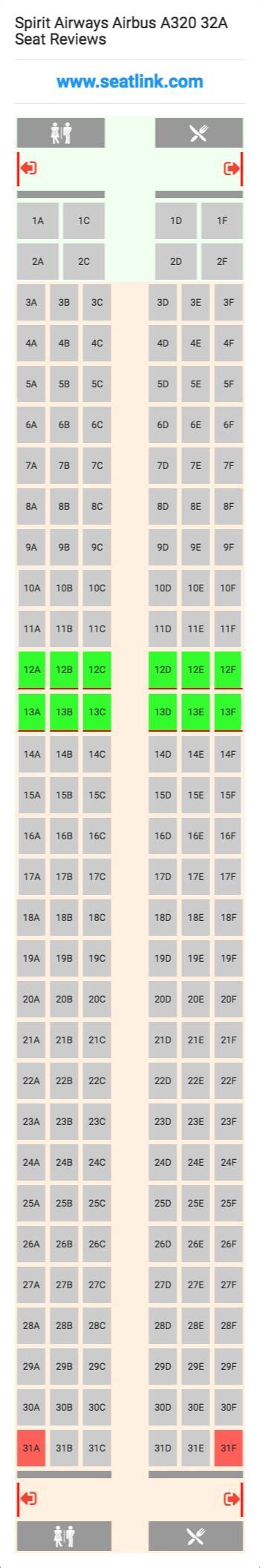 Seat Chart Spirit Airlines