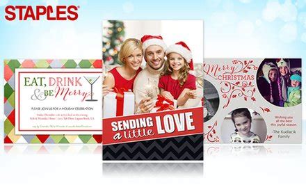 Check out our wide range of announcement cards, invitations, thank you cards, greeting cards, foil cards, birthday cards, holiday & christmas cards, wedding invitations & cards, graduation announcement cards & more to find your ideal card design. HOT Holiday Photo Card Deal!! Save up to 71% on Holiday Photo Cards from Staples!