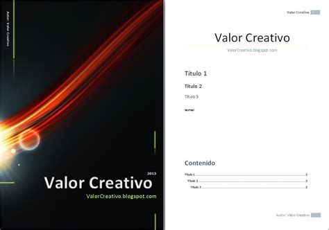 Valor Creativo Plantilla Word 2003 2007 Y 2010 Mayo 2013 Versión 1