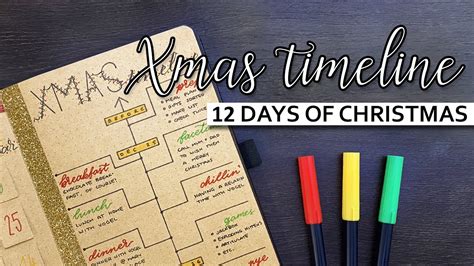 Christmas Timeline 💜 Christmas Bullet Journal Ideas Youtube