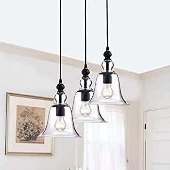 The aim pendant light, designed by brothers ronan and erwan bouroullec for flos, challenges the conventions of lighting design. Yamila Bell-shaped Glass Antique Black 3-light Pendant ...