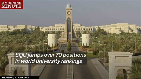 Squ Jumps Over 70 Positions In World University Rankings Youtube