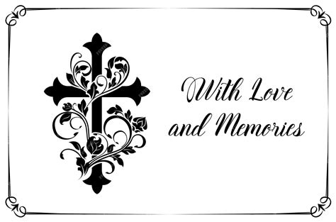 Premium Vector Funeral Vector Card With Cross And Floral Ornament