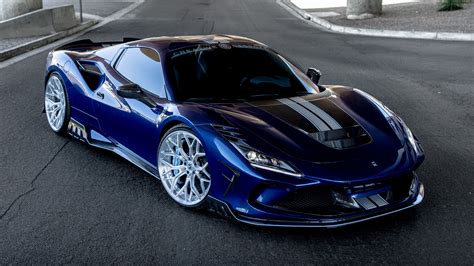 Keyvany Ferrari Blue Car F8 Spider 2022 4k Hd Cars Wallpapers Hd