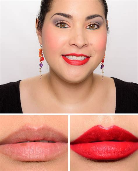Mac Highlights Really Me Red Rock Lipsticks Reviews Photos Swatches