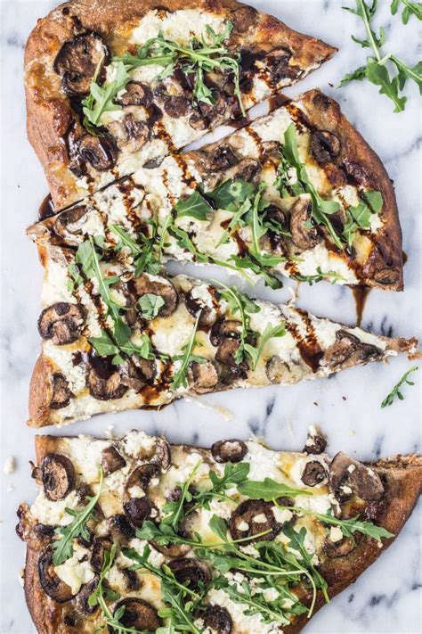 Caramelized Mushrooms Arugula Pizza Eat Good 4 Life