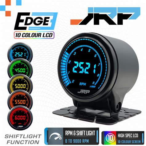 Digital Tachometer Gauge And Rpm Shift Light 52mm Jrp Edge