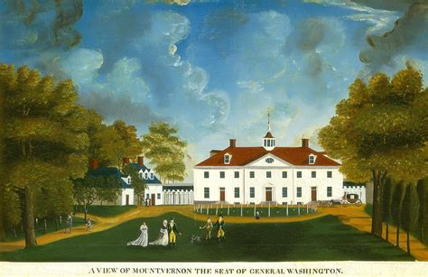 A View Of Mount Vernon Painting By American 18th Century