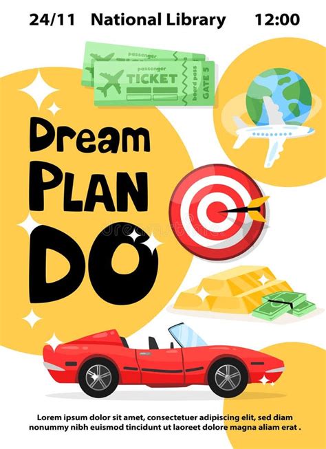 Dream Plan Do Poster Stock Vector Illustration Of Print 151826232