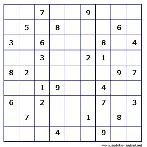 Sudoku sehr leicht Online & zum Ausdrucken | Sudoku-Raetsel.net