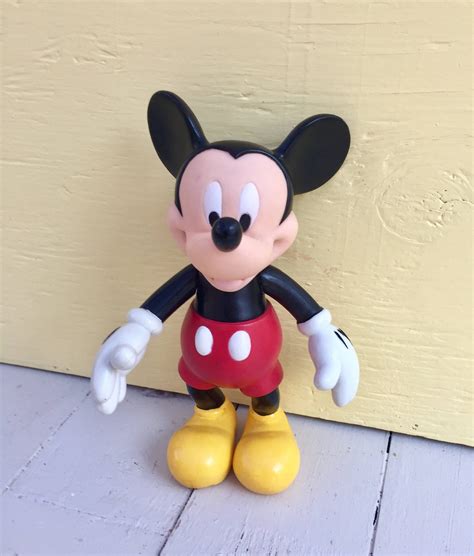 Vintage Mickey Mouse Figurine Pose Able Mickey Mouse Figurine Large