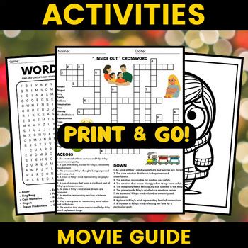 Inside Out Movie Guide Questions Activities Puzzles Answers