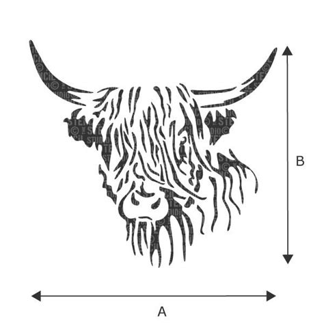 Hamish Highland Cow Stencil Cattle And Farmyard Stencils Buy Online