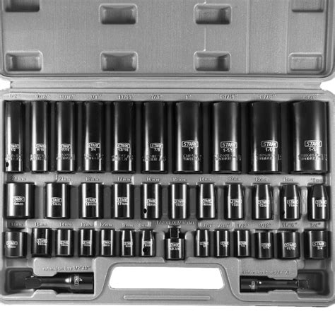 38 Piece Duometric Flank Drive Impact Socket Set 35700