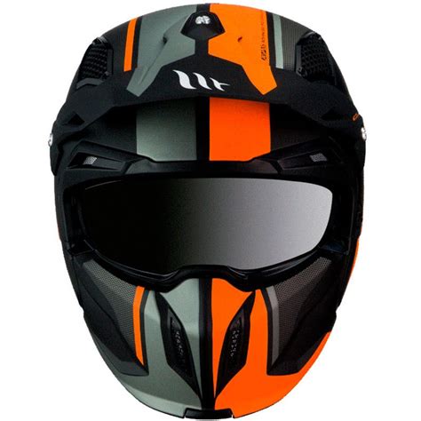 El casco esta preparado para poder montar cualquier tipo de sistema de comunicación bluethoot universal. Mt helmets Streetfighter SV Twin Orange, Motardinn