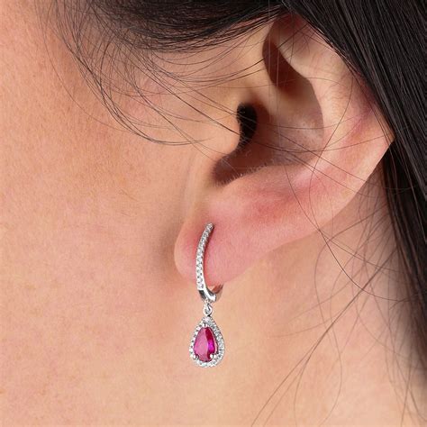 Ruby Diamond Drop Earrings K Ben Bridge Jeweler