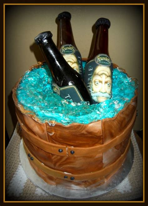This Is A Beer Bucket Cake That I Made For A Friend Of Mine She And