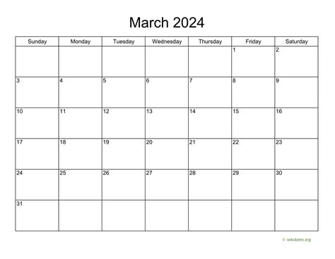 March 2024 Calendar Printable Free Wikipediasuggest An Edit Bobby Teirtza