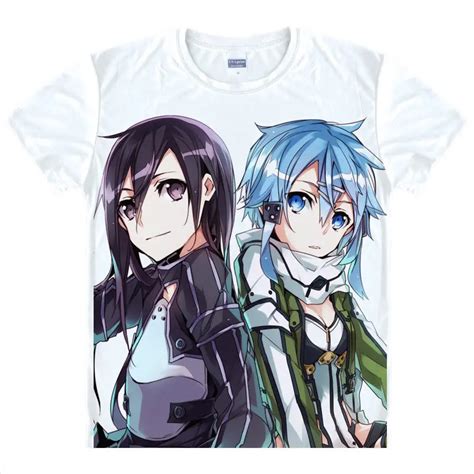 Sword Art Online Sao T Shirt Asuna Yuuki Shirts Man T Shirts Anime