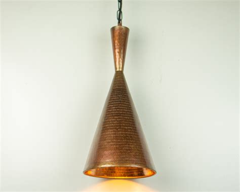 Antique Copper Pendant Light Fixture Hammered Copper Pendant Etsy