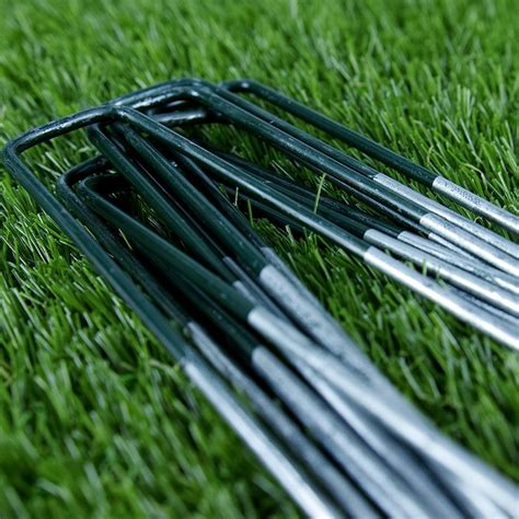 Lifestyle Green Artificial Grass Turf U Pins Galvanised Metal Pegs
