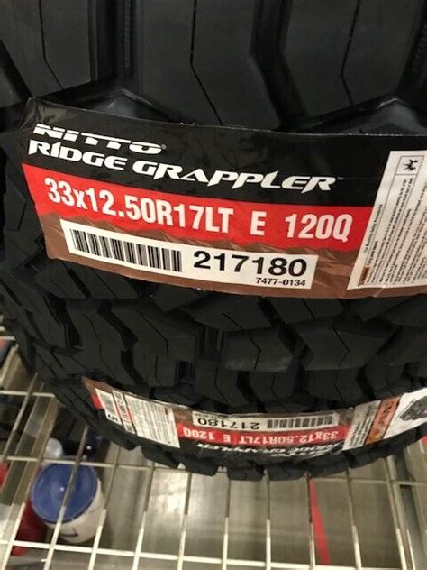 4 33x1250r17 E Nitto Ridge Grappler 33x1250 17 Tires For Sale Online