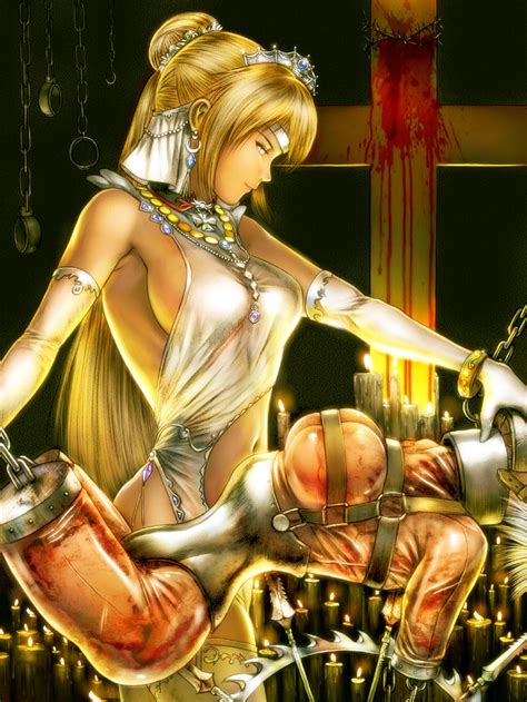 Rule 34 Amputee Blonde Hair Bondage Chains Clothing Collar Cross Crown Of Thorns Death Dying