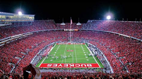 Buckeyes Ohio State Stadium With Players And Audience HD Ohio State