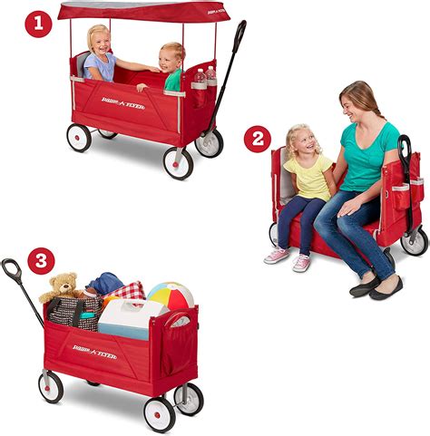 Radio flyer wagon is an essential determinant of the quality of output. Amazon: Radio Flyer 3-In-1 Ez Folding Wagon with Canopy ...