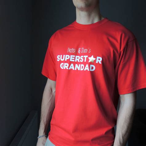 Personalised Superstar Grandad T Shirt By The Alphabet T Shop