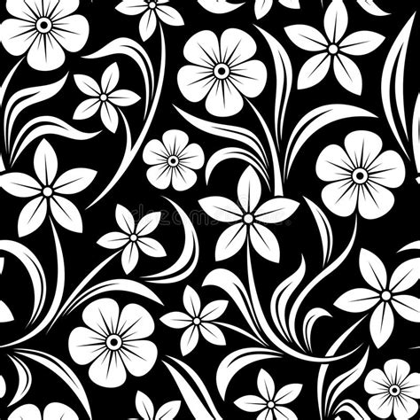 Find the perfect black and white floral stock illustrations from getty images. Vector Seamless Pattern With Flowers. Stock Photo - Image ...